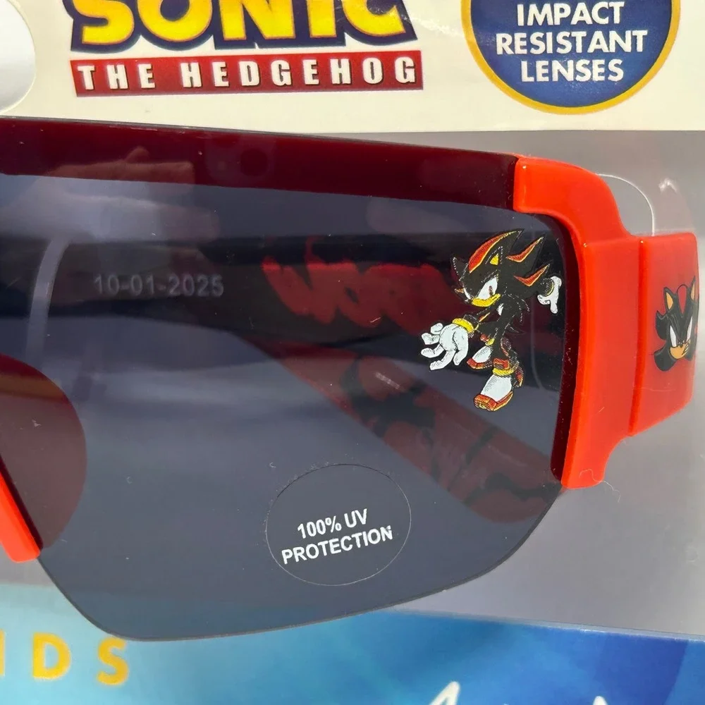 Sonic the Hedgehog Shadow Kids Sunglasses Black Red Wrap Shield NEW Summer Beach